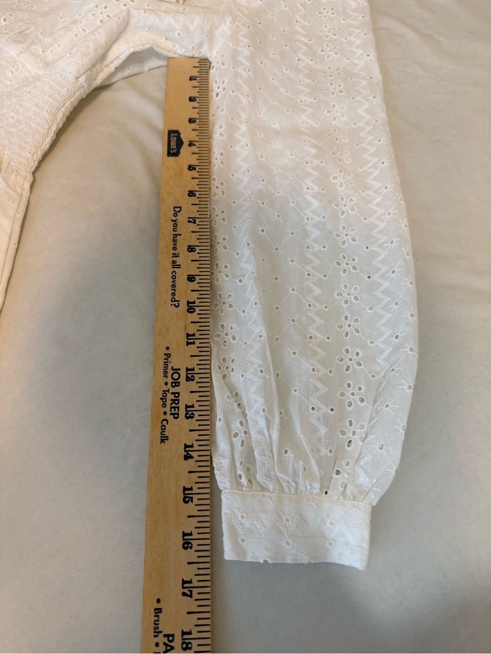 NWT Splendid x Cella Jane White Eyelet Puff-Sleeve Tiered Mini Dress XS - Picture 14 of 16